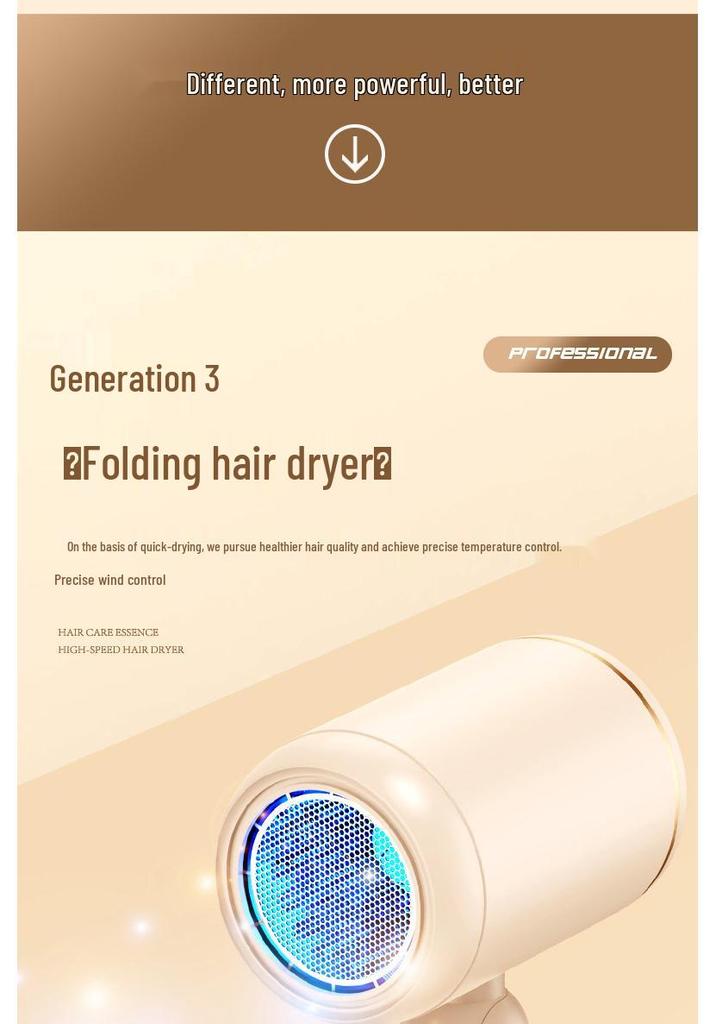 Cross-Border High-Speed Foldable Hair Dryer for Travel and Home