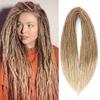Hair Extensions 36in/ 91.44cm Gradient Gold 0.25in/ 0.63cm Wide Thin DE Synthetic Fear Hippie Wool Fear 10 Strands Hand Lock Hair Extensions for Women