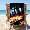 proof beach towel with a Fast and Furious pattern - soft,absorbent,quick-drying,machine washable - perfect for swimming,camping,bathing