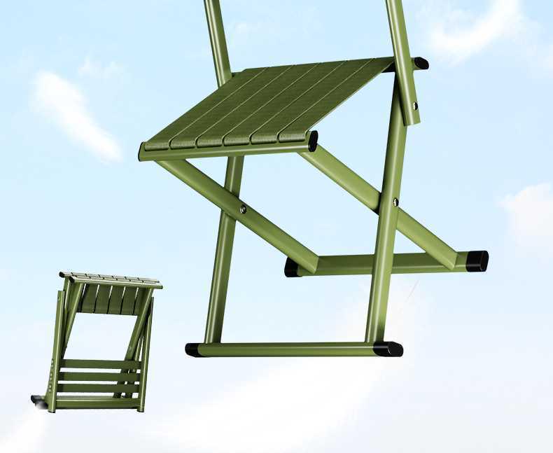 Портативное складное кресло со спинкой для кемпинга, рыбалки и барбекю - Бесплатная доставка