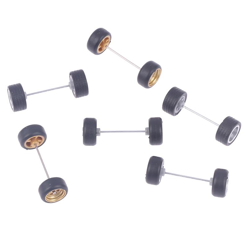 1/64 Wheels For Hotwheels With Rubber Tire Model Car Modified Parts Toys