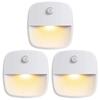 Iseebiz Motion Sensor Footlight, Warm White, Magnetic LED, Wireless, Automatic Turn-On, Compact, Night Light, Dry Light, for Hallways, Entryways,