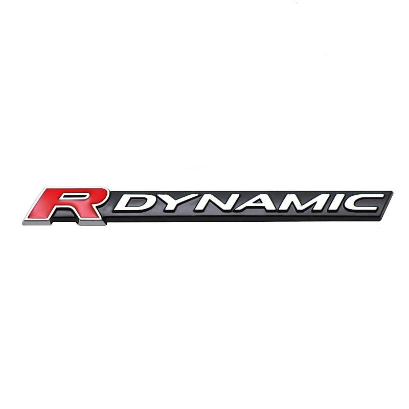Металлический логотип R DYNAMIC для автомобиля, эмблема, наклейка для бокового крыла, багажника, для VELAR Sport Discovery Evoque HSE Defender