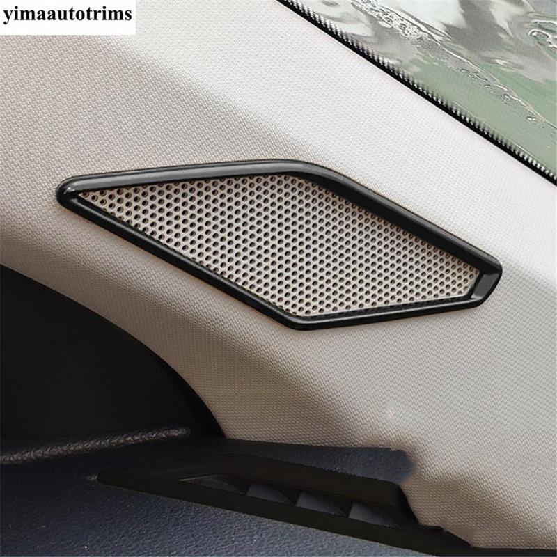 For VW Volkswagen Polo - Car Dashboard A Pillar Speaker Audio Frame Cover Kit Trim Carbon Fiber / Red Accessories