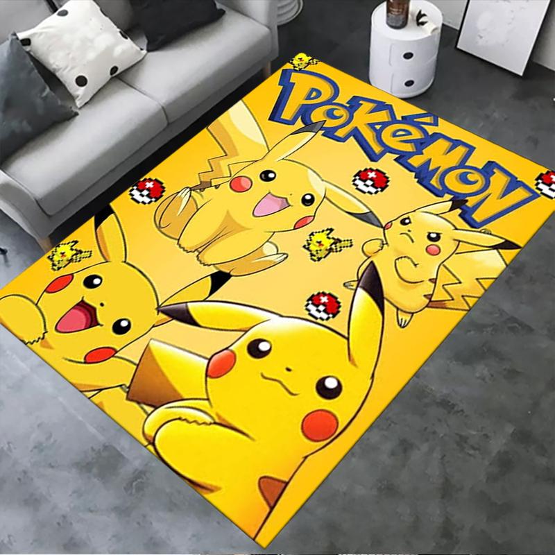 Новый ковер-коврик Pokemon 2025 для гостиной, спальни, дома, украшение дивана, детский игровой, противоскользящий напольный коврик 76