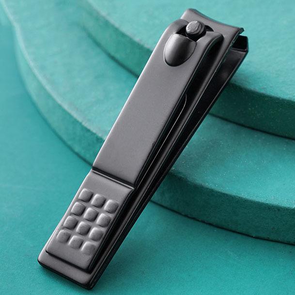 Кусачки для ногтей из нержавеющей стали, черные, большие, с защитой от брызг, переносные кусачки для ногтей, инструменты для маникюра