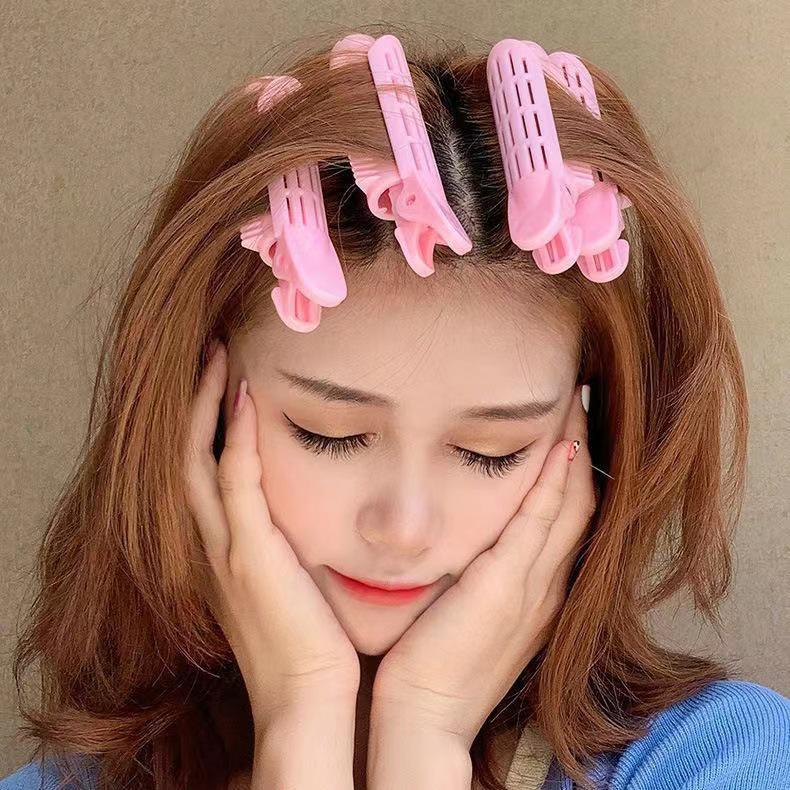 Пушистые бигуди для волос Air Bangs: Пластиковый зажим для ленивого сна