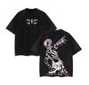 Japan Anime Demon Slayer Printed Tshirt Mens and Womens Washed Tshirt High Quality Vintage Cotton Tshirt YK Tops