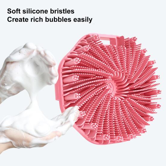 Силиконовая щетка для ванны, отшелушивающая щетка для чувствительной кожи, с массажными колоннами, противоскользящая