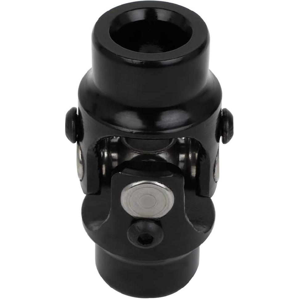 ECCPP 9/16-26 Spline X 3/4" Round Round Single Steering Joints Black Universal U-Joint Shaft 83mm