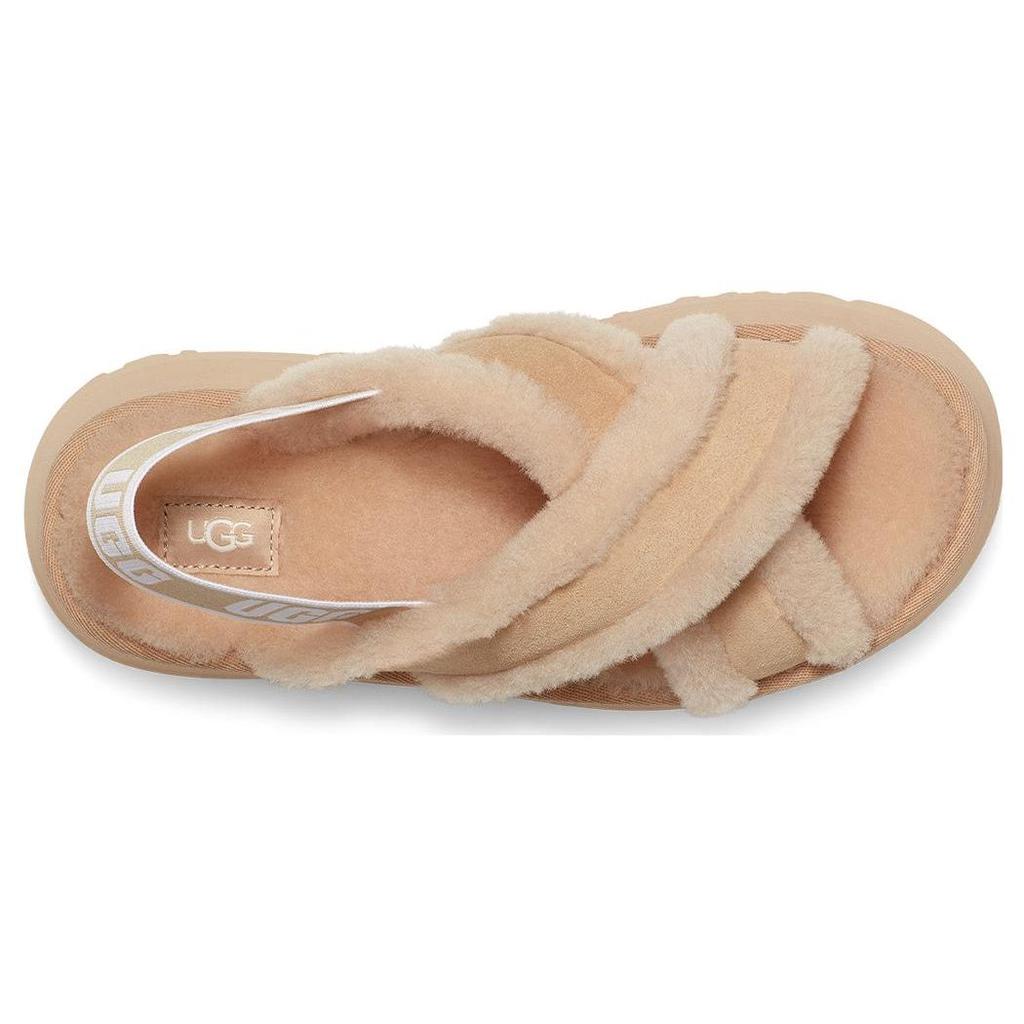 UGG Disco Two-Layer Cowhide Comfortable Simple Fashion Sandals Women Sandals Light-Gray-Brown 1121550-DRI