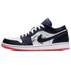 Air Jordan 1 Восточная эстетика, Китайский стиль туши, Низкие, Винтажные баскетбольные кроссовки, Мужские, Сине-белые, 553558-481(Команда56-)