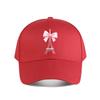 Eiffel Tower Pink Bow Embroidered Cotton Baseball Cap Baseball Cap Fashion Unisex Sunhat Womens Outdoor Sports Snapback Cap