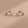 Colorful Rainbow Cloud Diamond Stud Earrings for Women