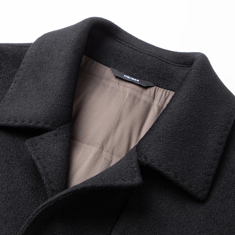 FAPAI Men's Merino Wool Down-Lined Overcoat