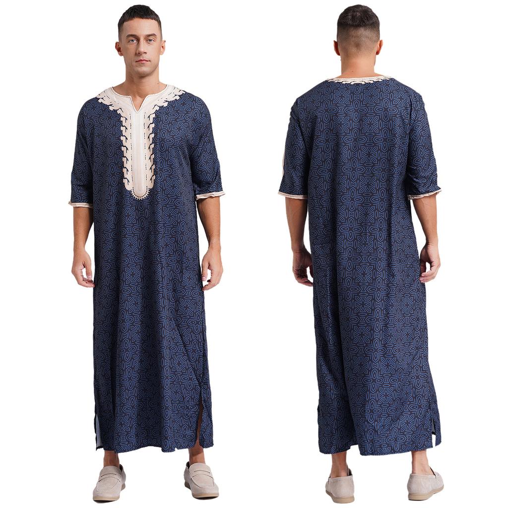 Мужской халат арабский этнический костюм рубашка мусульманский тобе кафтан халат исламский Ближний Восток Саудовская Аравия свободное длинное платье маскарадный костюм