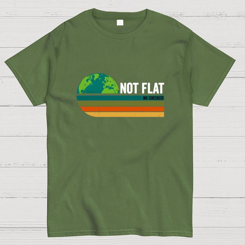 Not flat we checked vintage Cotton Summer Casual Cool Loose T-Shirt