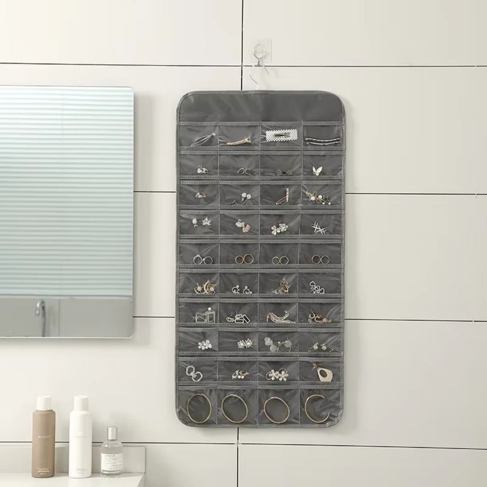 Large Capacity Jewelry Storage Bag Foldable Jewelry Display Holder Hanging Storage Bag Home Use