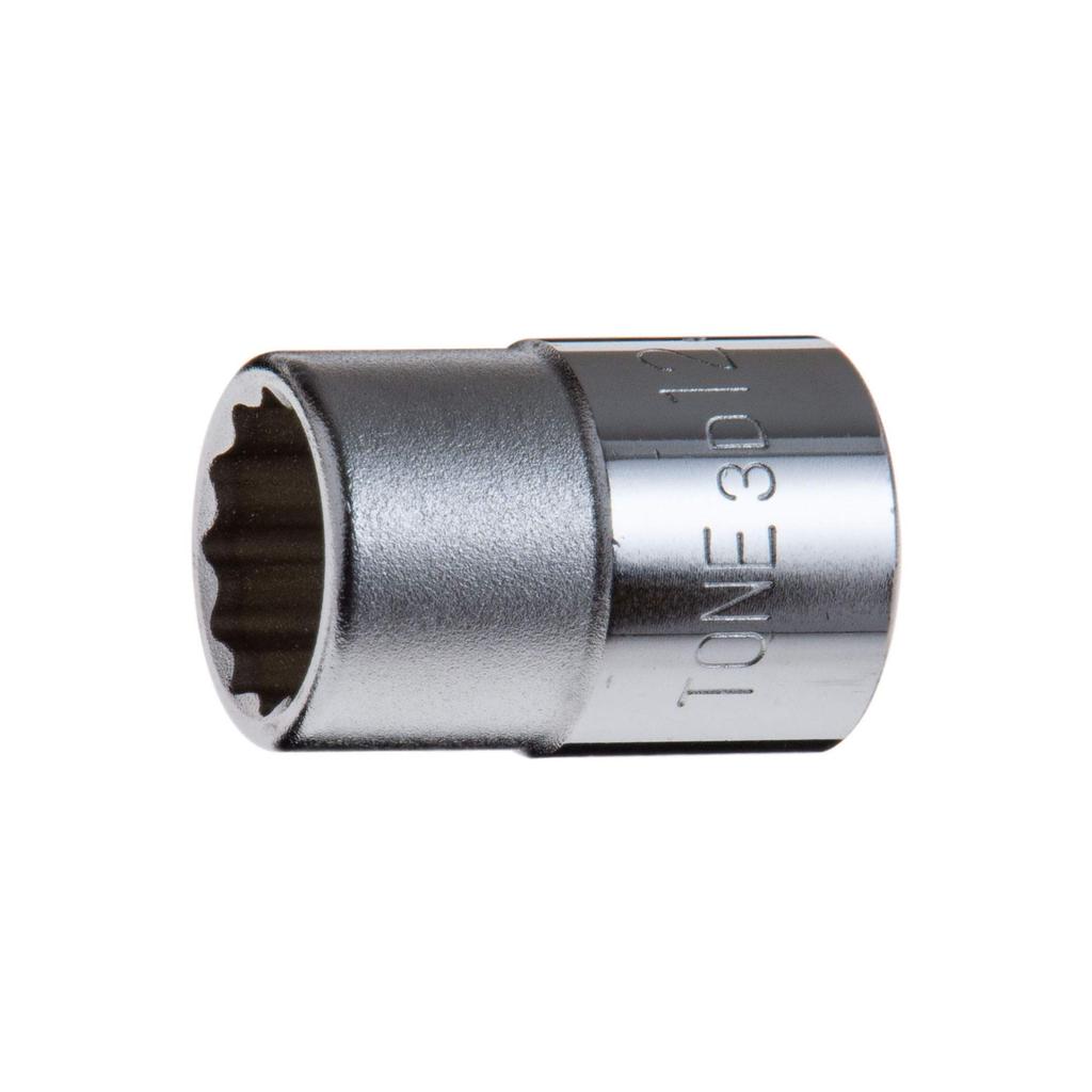TONE Socket Drive Angle Width Across Flats 12mm (12-sided) 3D-12 9.5mm (3/8")