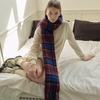 Wool Blended Classic British Plaid Scarf Women's Winter Soft Scarf New Style