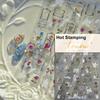 1pcs 5D Elegant White Daisy Nail Art Stickers Flower Adhesive Nail Decorations Decals DIY Manicure Accessories