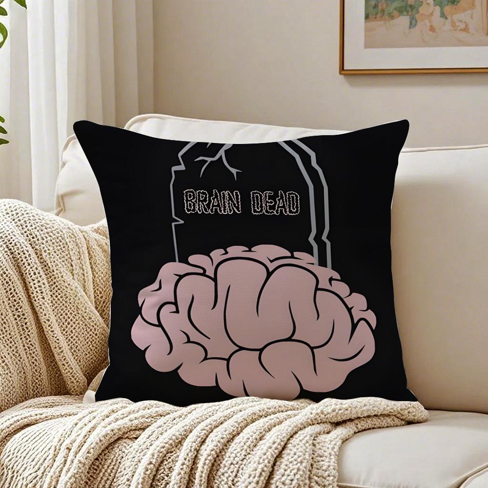 Brand LLos AAngeles BBrain DDead Cushion Cover Linen Pillowcase Soft for Sofa Bed Home Room Decor