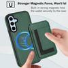 For Samsung Galaxy S24 Magnetic Case TPU + PU Leather Phone Back Cover with Detachable Card Holder