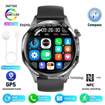 Умные часы Watch5 Pro: Звонки по Bluetooth, Монитор сердечного ритма и здоровья, HD круглый экран