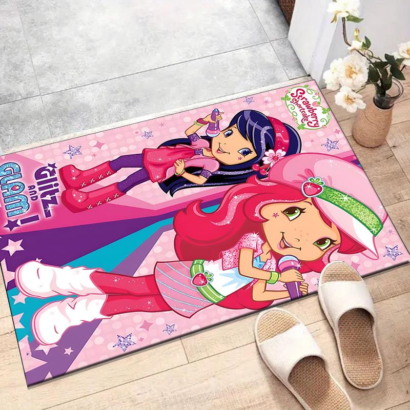 1pc Princess Strawberry (12) Design Printed Area Rug Carpet for Bedroom Living Room Home Decor Rugs Mat Non Slip Mat Rug for Bedside