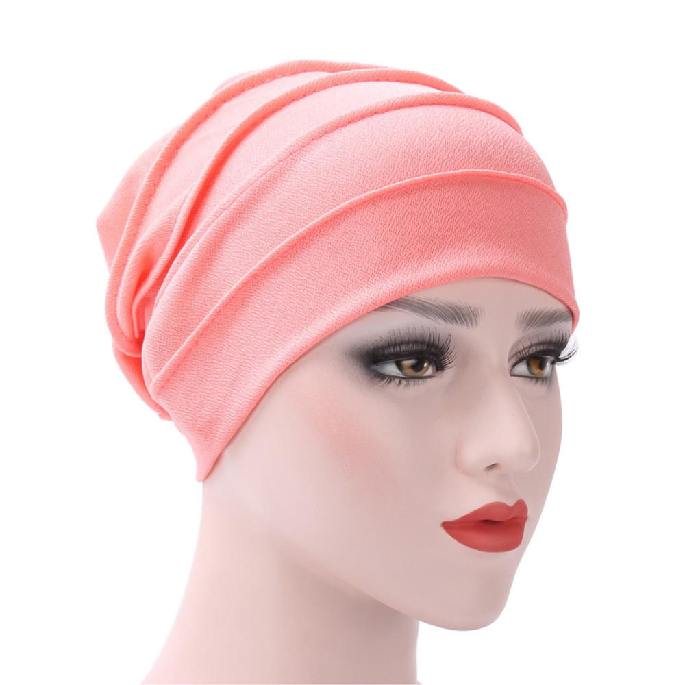 Women India Hat Muslim Ruffle Chemo Hat Scarf Turban Head Wrap Cap