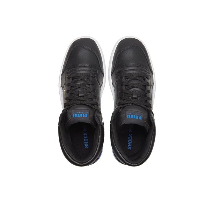 Puma Ralph Sampson Mid Синтетическая кожа Прочные высокие кроссовки Кроссовки унисекс Черно-белые 370847-17