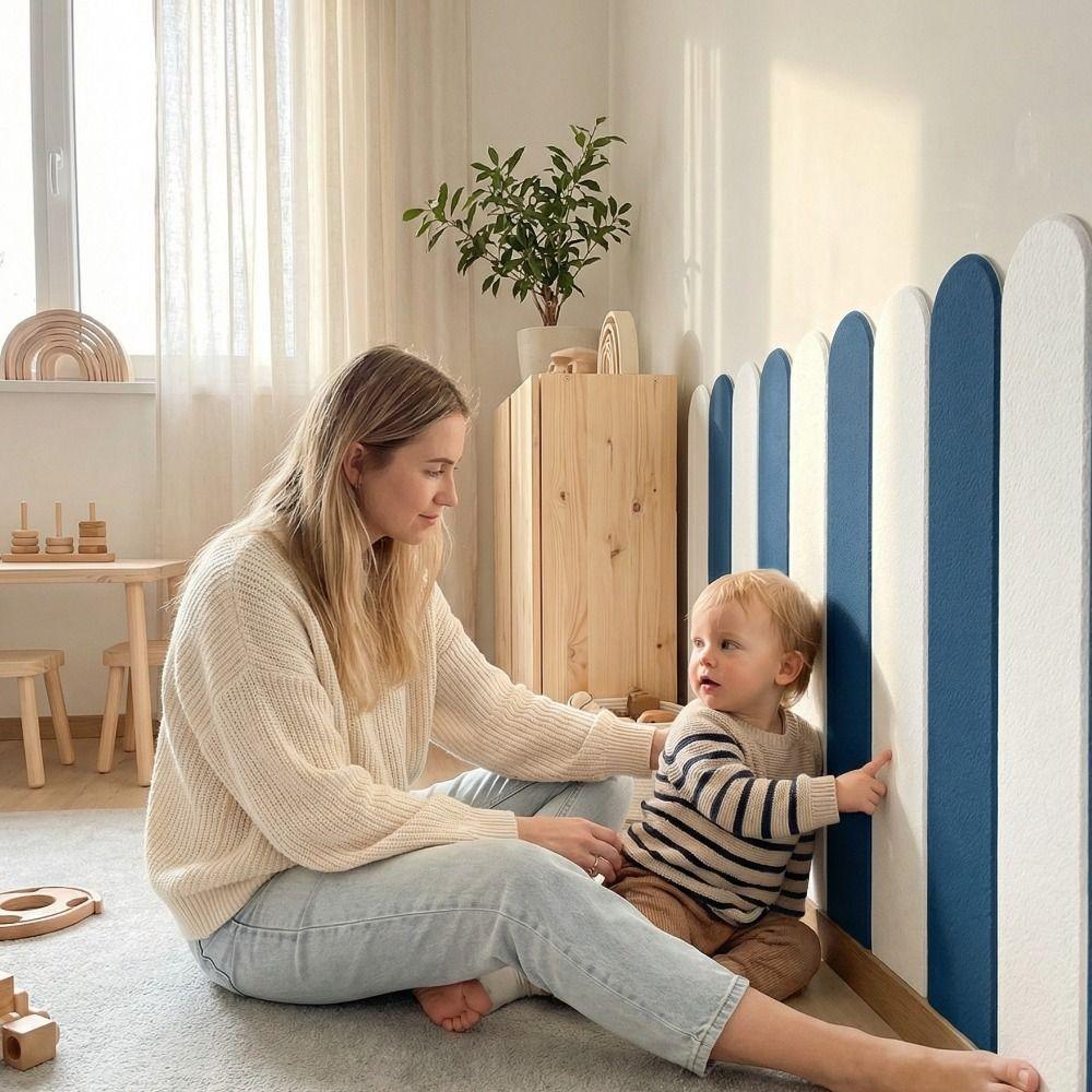 10 pieces/set Thickening Anti-collision Wall Sticker Solid Color Wall Protector  Corridors
