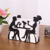 Hollow Design Napkin Storage Rack Black Tissue Organizer for Home Decor & Table Use