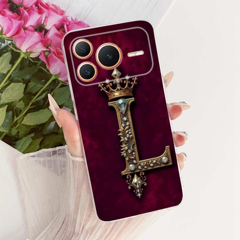 For Honor Power 2 / Power 5G Royal Crown Initial Letter Couple Phone Case For Honor Power Power2 Soft Silicone TPU Bumpers