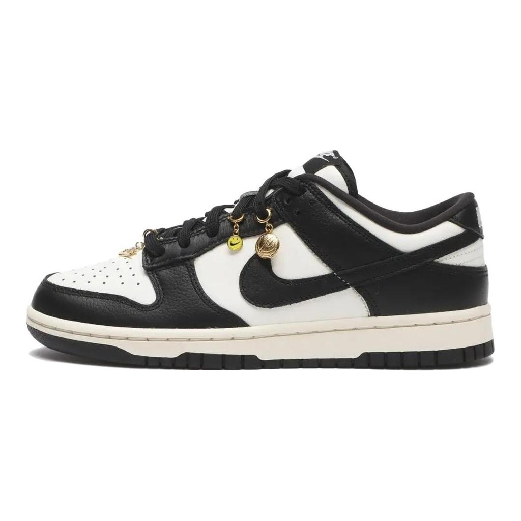 Nike Dunk Износостойкие Низкие кеды для скейтбординга Женские Черно-белые HQ7487-100