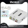 VAORLO VGA To AV Mini Converter Scaler Adapter Support 1080P VGA2AV Converter PC To TV HD Computer To TV