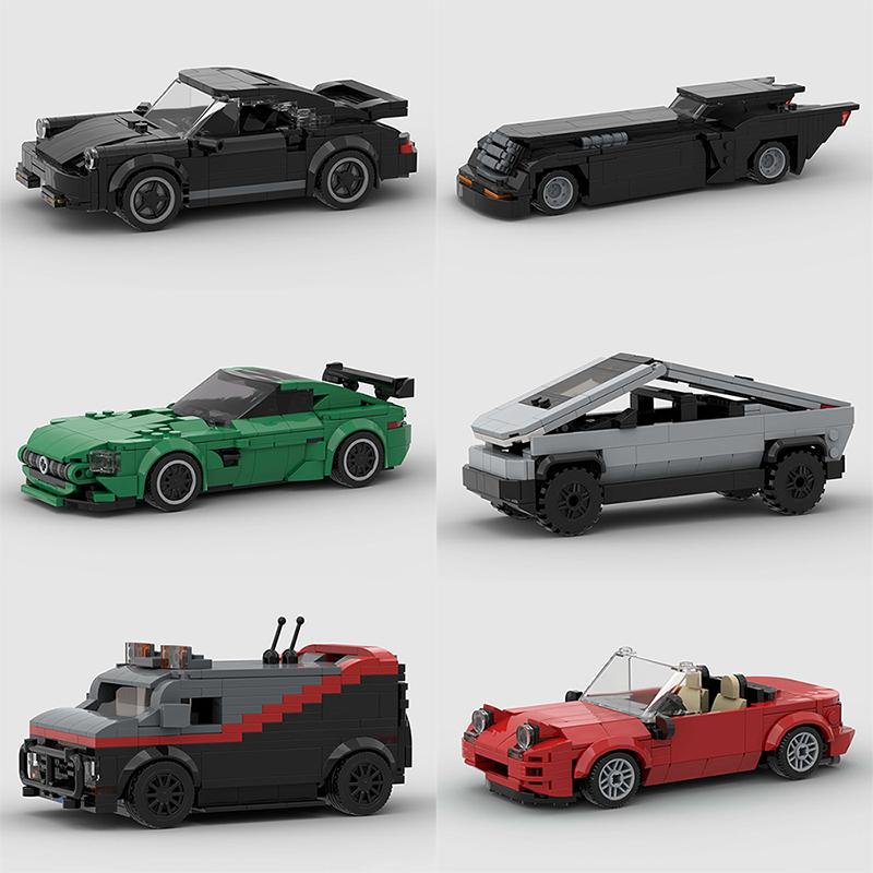MOC Скоростной гоночный автомобиль R34 488 R32 Пикап Технический автомобиль Строительный блок Супер гоночный Кирпичный город Подарок