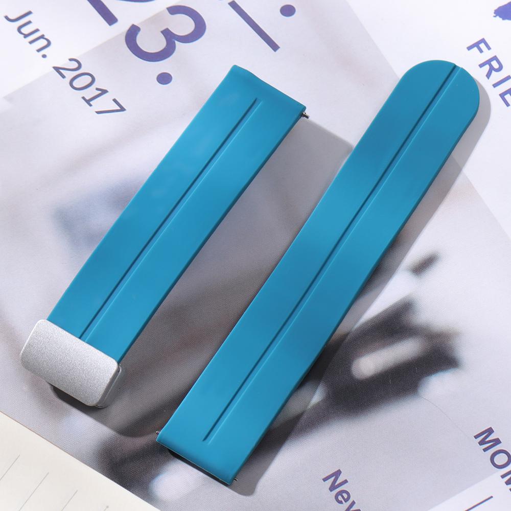 18 мм 20 мм 22 мм Складная пряжка Силиконовый ремешок для ремешка Rolex Универсальный мягкий резиновый ремешок Быстросъемный сменный браслет