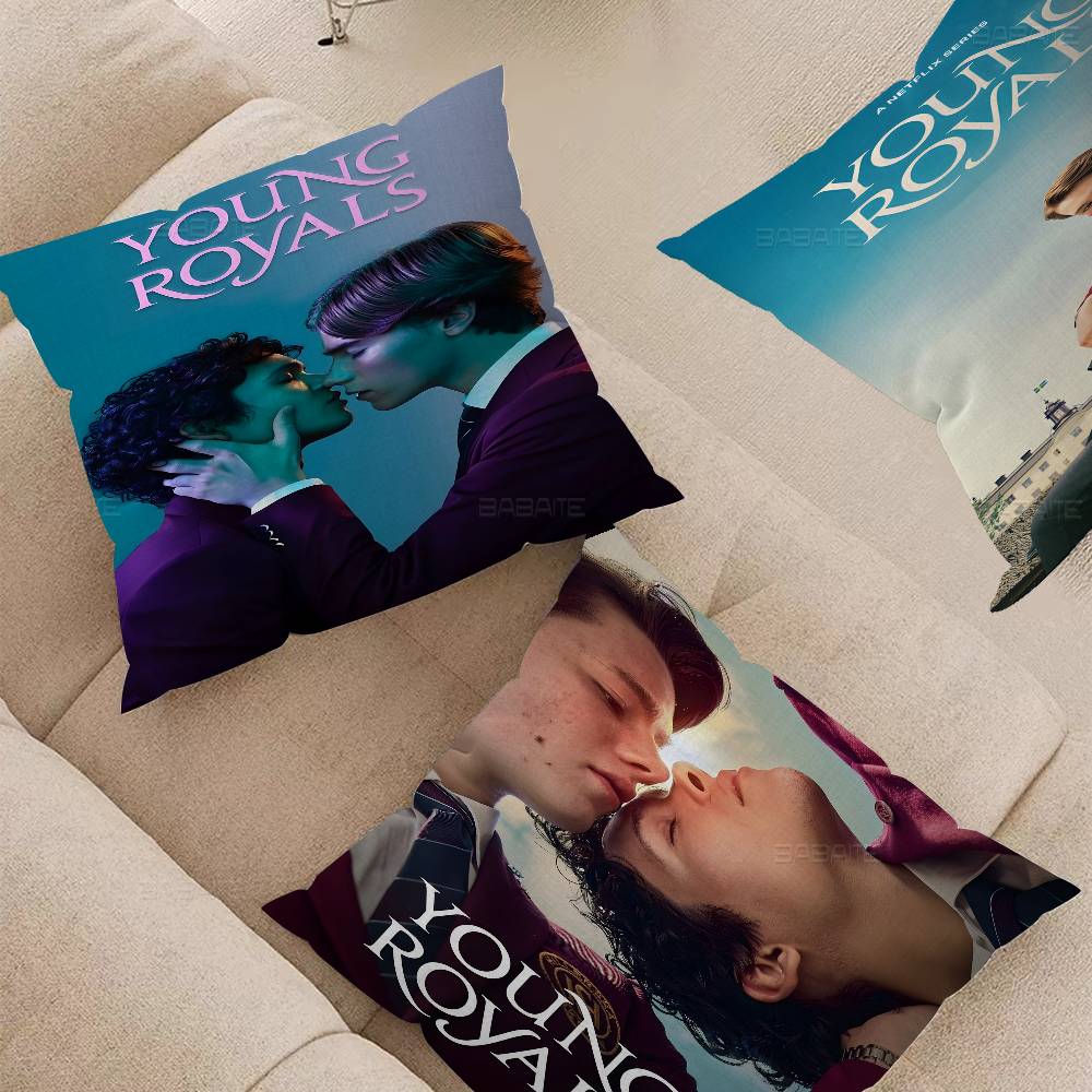 Young Royals Cushion Cover Inches Farmhouse Decor Home Throw Pillow Covers for Couch Decorations