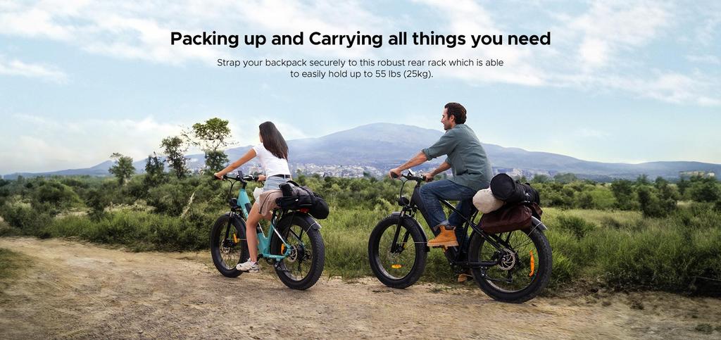 Электровелосипед ENGWE E26 ST с низкой рамой, 26x4.0 толстыми шинами, двигателем 250 Вт, аккумулятором 48 В 16 Ач, запасом хода 140 км – Легкий и эргономичный дизайн