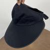 Women Outdoor Hat Long Brim Face Protection Adjustable Circumference Empty Top Pure Color Lightweight Gardening Travel Sun Cap