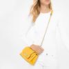 Michael Kors Mk Cece Золотая Пряжка Цепочка Однотонный Клапан Коммутерская Сумка на Плечо Crossbody из Кожи Ягненка Мини Женские сумки Конфетно-Желтый 32T9G0EC1L-SUNFLOWER