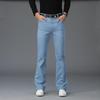 Мужские расклешенные джинсы, расклешенные брюки, свободный крой, мужские дизайнерские классические повседневные джинсы