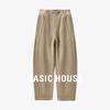 Basic House Женские однотонные свободные брюки-клеш