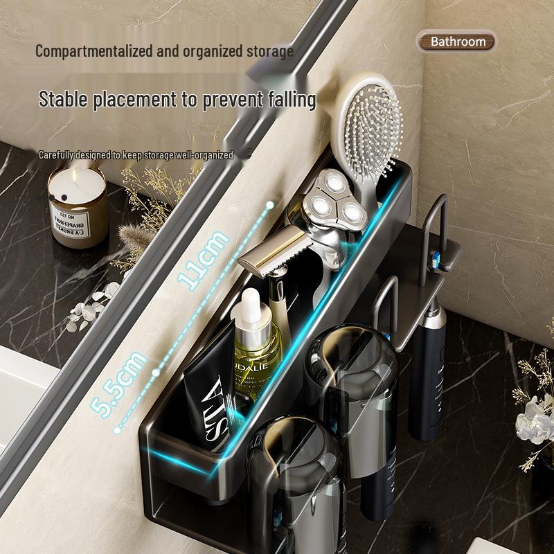 Настенный набор держателей для зубных щеток и ополаскивателя для рта без сверления