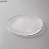 Transparent Glass Dinner Plate Restaurant Creative Flat Plate Dessert Plate Snack Plates Pasta Salad Plates Special Tableware