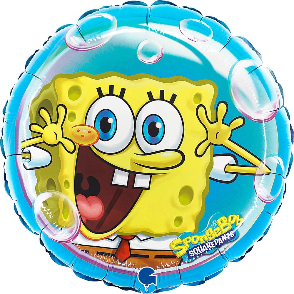 Foil Balloon, Round, Spongebob, 46cm, Grabo