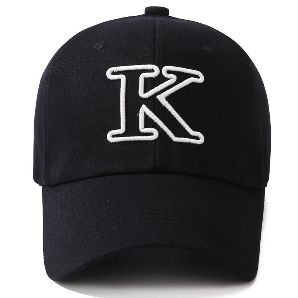 K Letter Embroidery Baseball Cap Adjustable Snapback Hats Casual Sun Visors Hat
