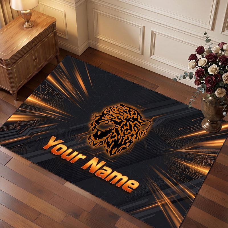 Hull FC Personalized Crystal Velvet Carpet, Customized Name Text Soft Anti‑Slip Rug for Living Room Bedroom