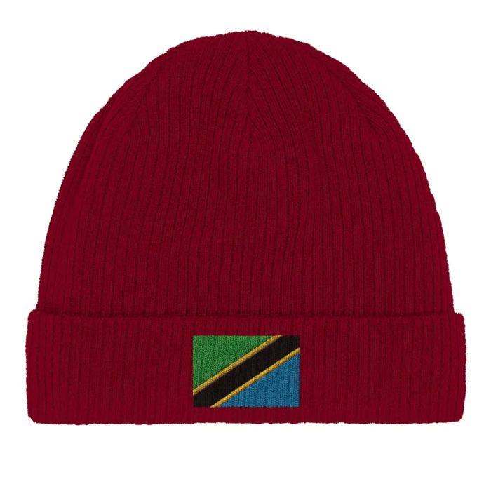 Bonnet Drapeau Tanzanie En Rouge